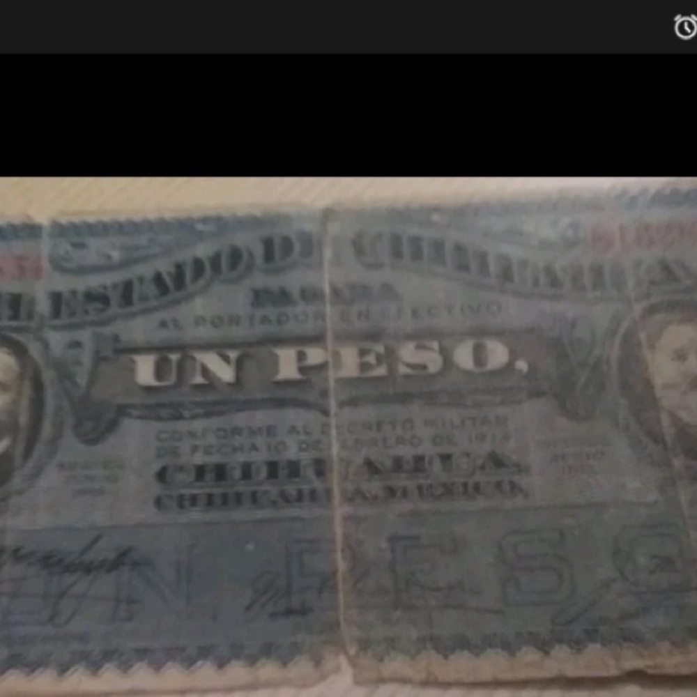 Vintage Blue One Peso Note